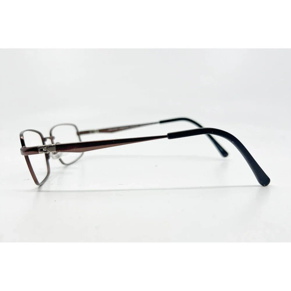 EasyTwist Eyeglass Frames Mens Brown Metal Rectangular 48-17-135